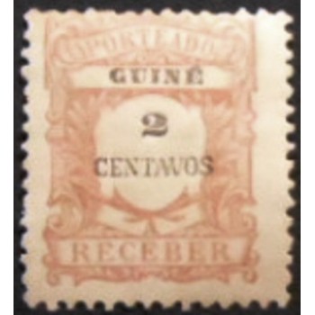 Imagem do selo postal da Guiné Portuguesa de 1921 Postage Due 2 anunciado