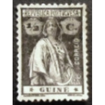 Imagem do selo postal da Guiné de 1921 Ceres ½ N anunciado