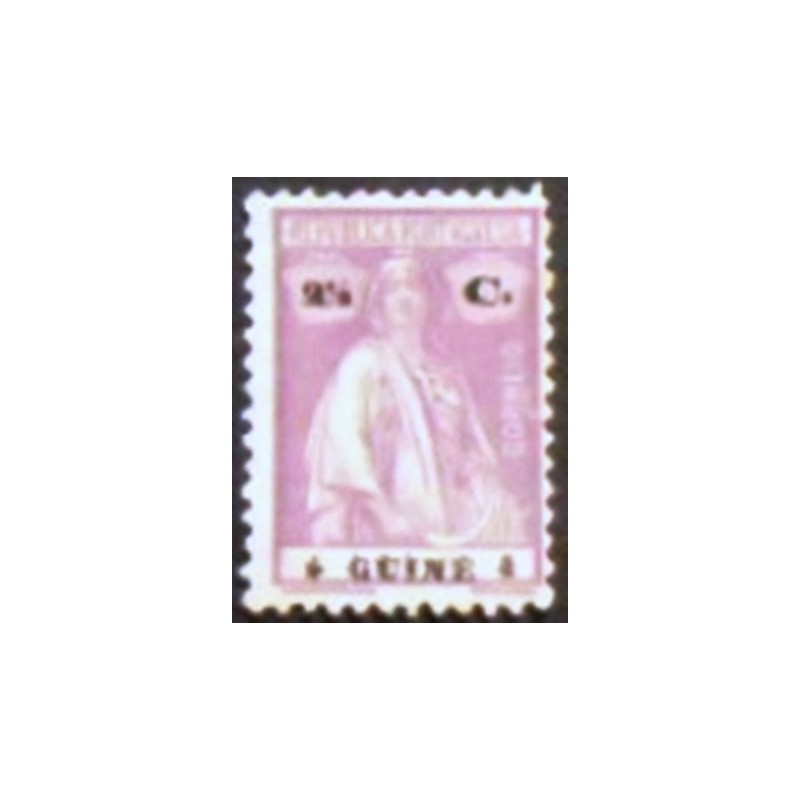 Imagem do selo postal da Guiné de 1921 Ceres 2½ N anunciado