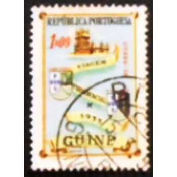 Imagem do selo postal da Guina Portuguesa de 1955 Crest of Pt. Cabo Verde anunciado
