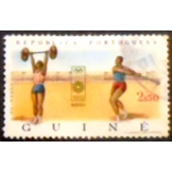 Imagem do selo postal da Guiné Portuguesa de 1972 Athletes anunciado