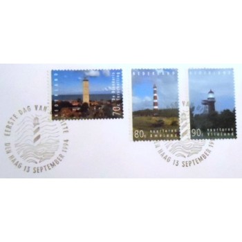 imagem do envelope FDC da Holanda de 1994 Lighthouses - detalhe