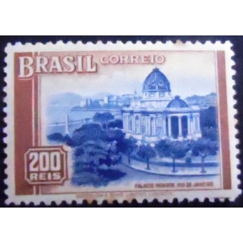 Selo postal do Brasil de 1937 Palácio Monroe N