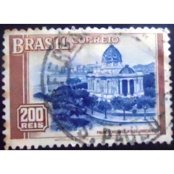 Selo postal do Brasil de 1937 Palácio Monroe U