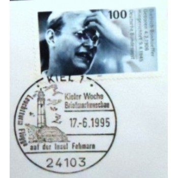 Imagem do envelope Comemorativo da Alemanha de 1995 Kieler Woche anunciado - detalhe