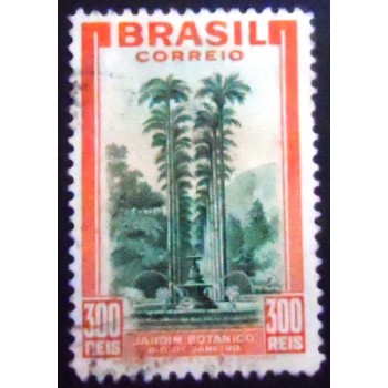 Selo postal do Brasil de 1937 Jardim Botânico U