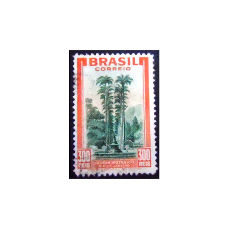 Selo postal do Brasil de 1937 Jardim Botânico U