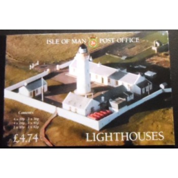 Booklet postal da Ilha de Man de 1996 Lighthouses - capa