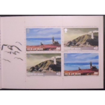 Booklet postal da Ilha de Man de 1996 Lighthouses - selos 4