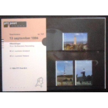 Imagem da série de selos postais da Holanda de 1994 Lighthouses anunciada