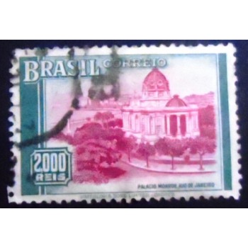 Selo postal do Brasil de 1937 Palácio Monroe 2 U