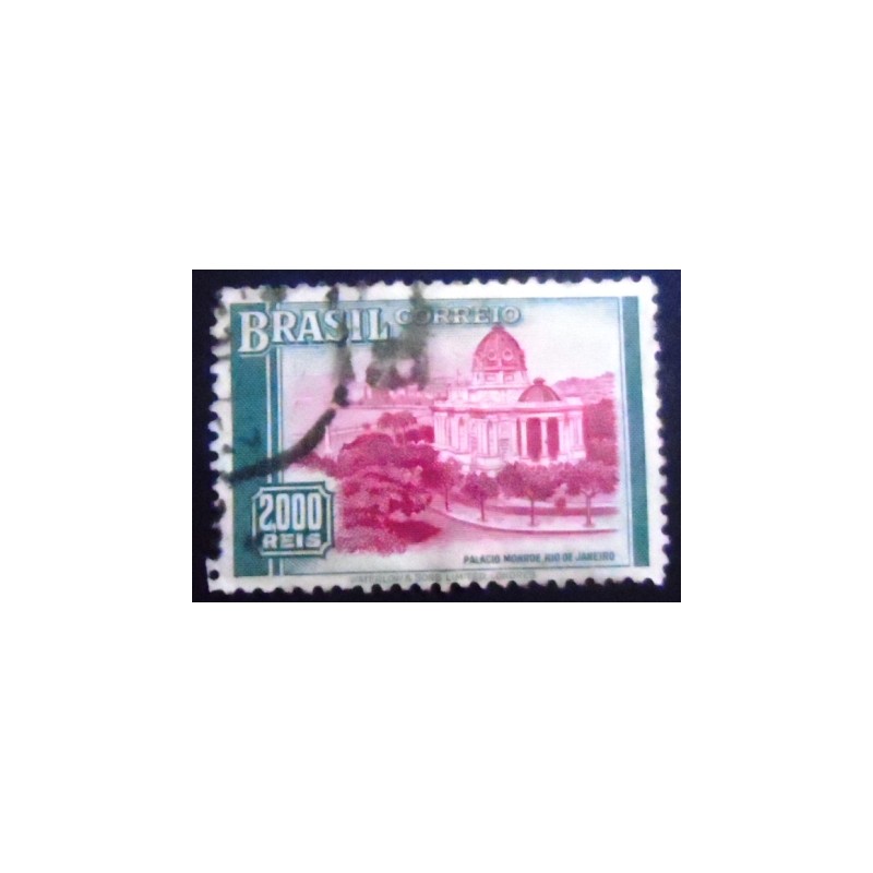 Selo postal do Brasil de 1937 Palácio Monroe 2 U