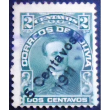 Selo postal da Bolívia de 1911 Eliodoro Camacho