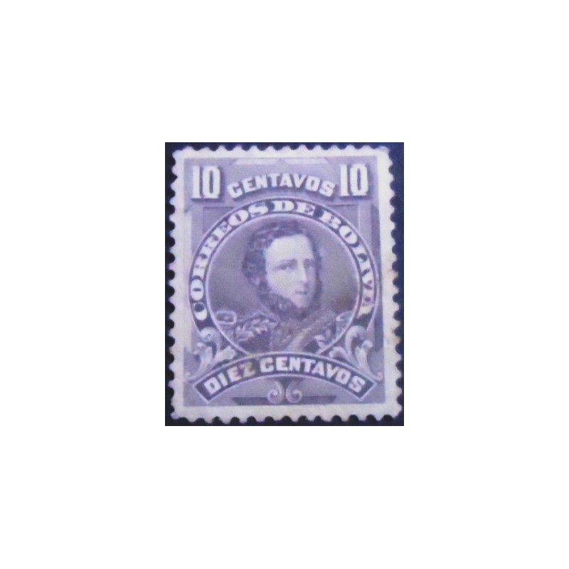 Selo postal da Bolívia de 1913 Jose Ballivian