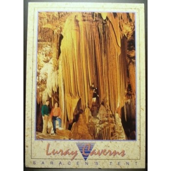 Imagem do Cartão postal dos Estados Unidos de 1994 Luray Caverns anunciado