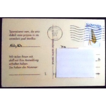 imagem do Cartão postal da Eslovênia de 2005 Kinolosko Drustvo Trbovlje 2 verso