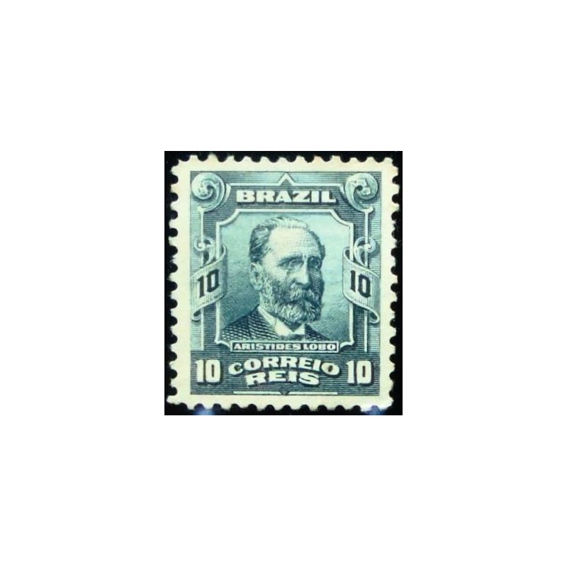 Imagem do selo postal do Brasil de 1906 Aristides Lobo N anunciado