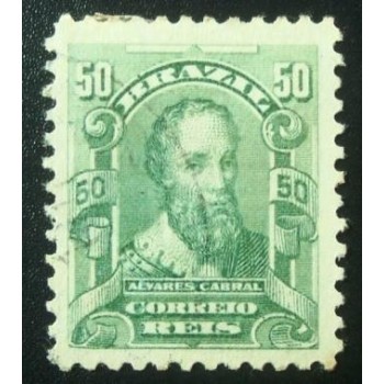 Imagem similar à do selo postal do Brasil de 1915 Pedro Alvares Cabral U A anunciado