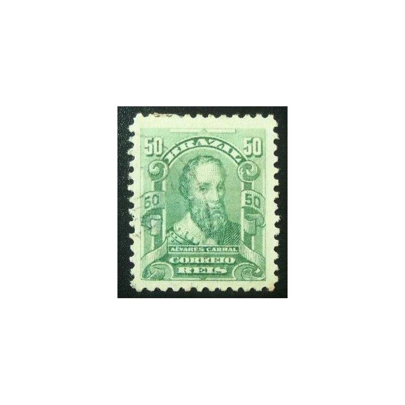 Imagem similar à do selo postal do Brasil de 1915 Pedro Alvares Cabral U A anunciado
