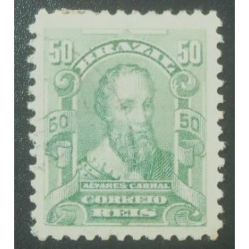 Imagem similar à do selo postal do Brasil de 1915 Pedro Alvares Cabral N A anunciado