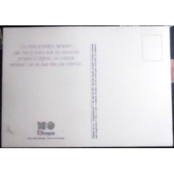 Imagem do cartão postal do Brasil de 1999 Estação da Luz anunciado verso
