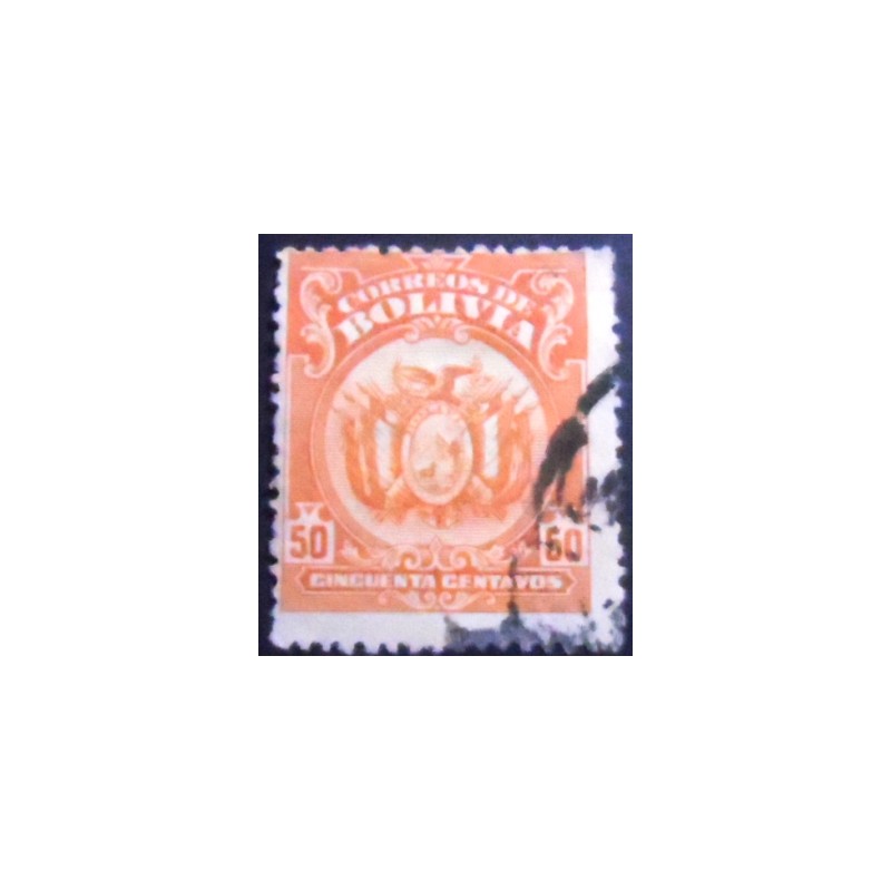 Selo postal da Bolívia de 1923 Coat of Arms 50