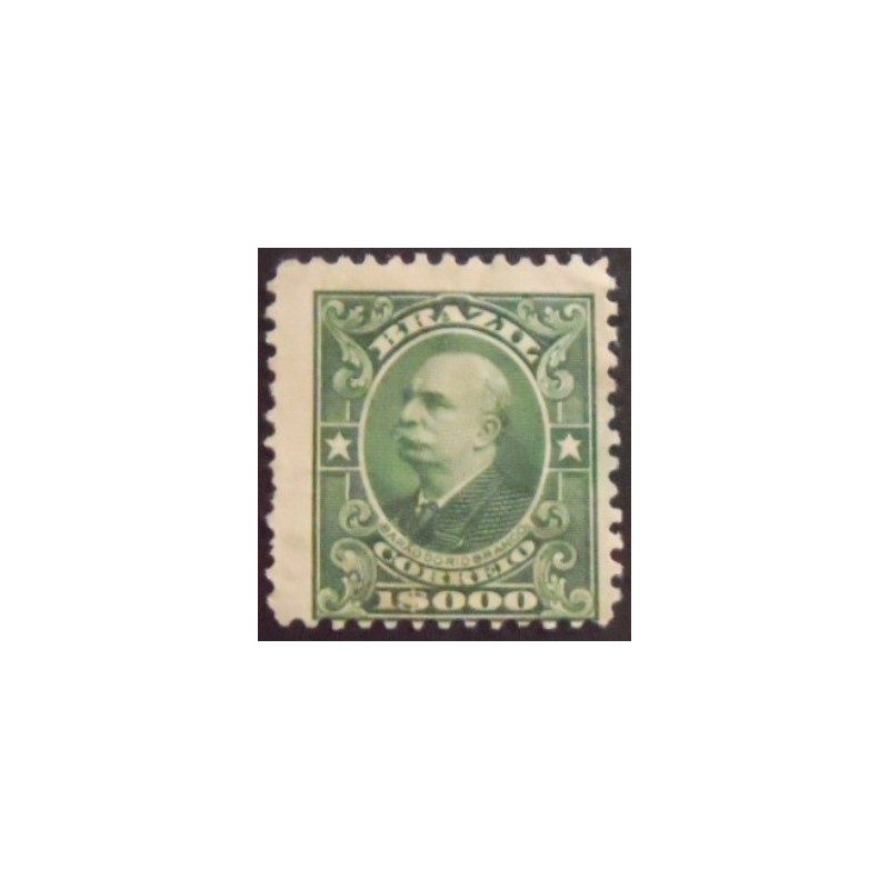 Imagem do selo postal do Brasil de 1913 Barão do Rio Branco N