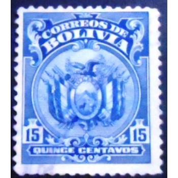 Selo postal da Bolívia de 1925 Coat of Arms 15