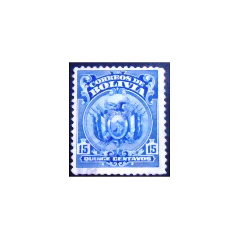 Selo postal da Bolívia de 1925 Coat of Arms 15