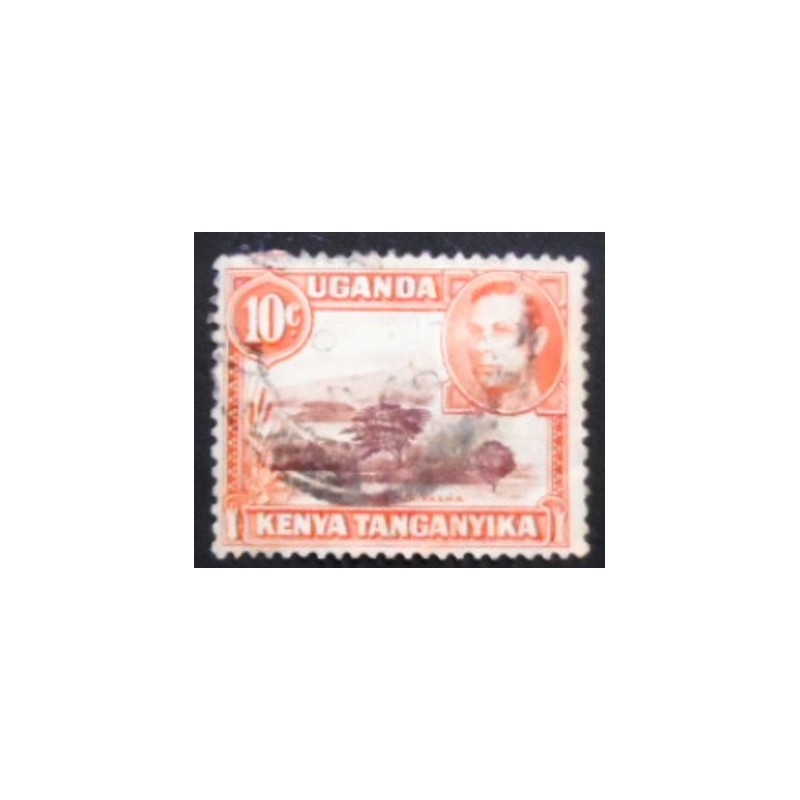 Imagem similar à do selo postal da África Oriental Britânica de 1938 Lake Naivasha 10 anunciado