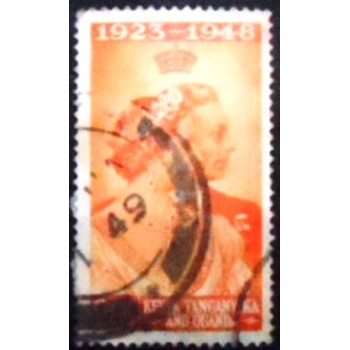 Imagem do selo da África Oriental Britânica de 1948 King George VI and Queen Elizabeth 25 anunciado