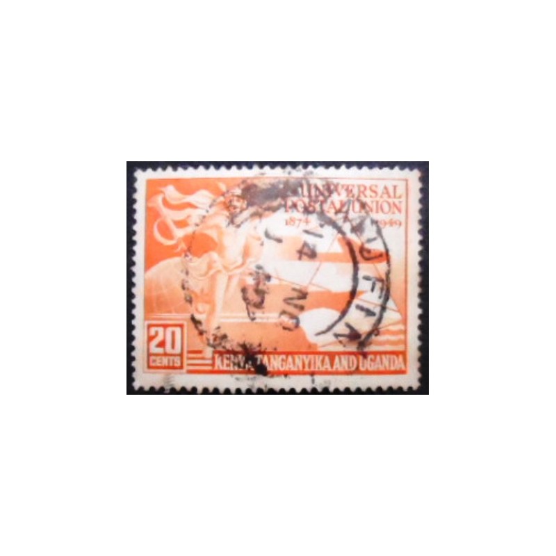 Imagem do selo da África Oriental Britânica de 1949 Anniversary of Universal Postal Union anunciado