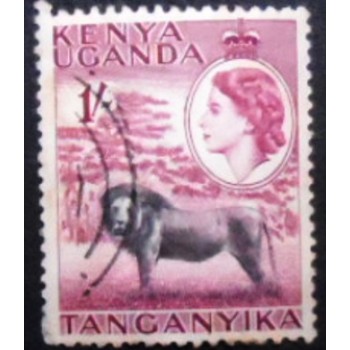 Imagem do selo da África Oriental Britânica de 1954 Lion anunciado