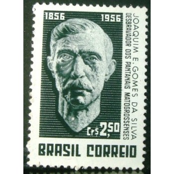 Imagem do selo postal do Brasil de 1957 Joaquim Eugênio Gomes Silva M anunciado