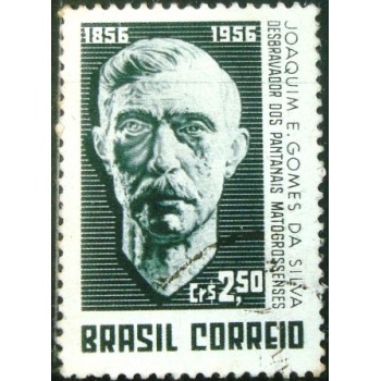 Imagem similar à do selo postal do Brasil de 1957 Joaquim Eugênio Gomes Silva  U anunciado