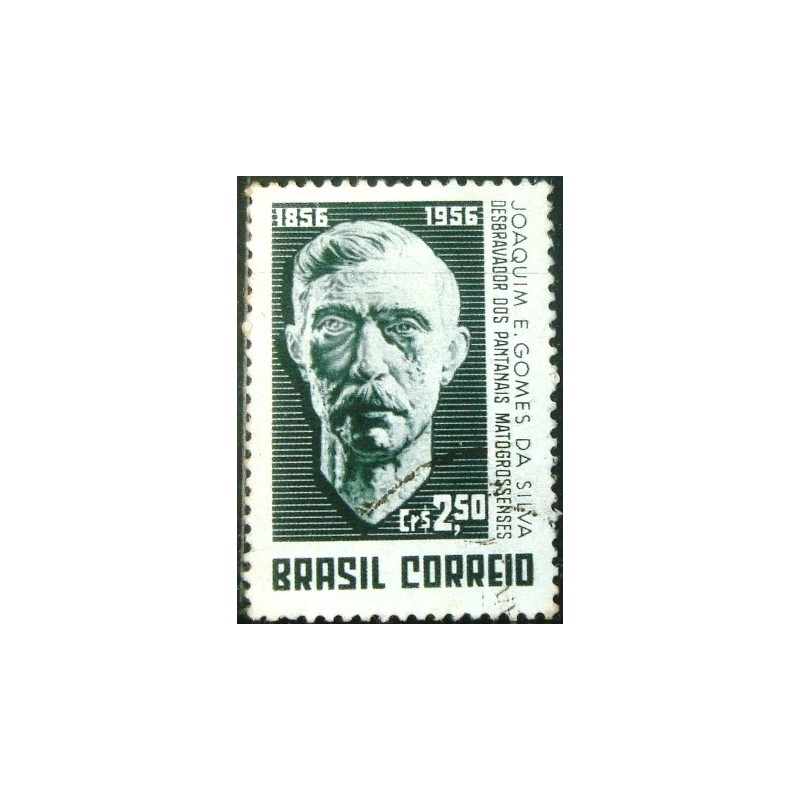 Imagem similar à do selo postal do Brasil de 1957 Joaquim Eugênio Gomes Silva  U anunciado