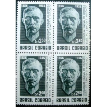 Imagem da quadra de selos postais do Brasil de 1957 Joaquim E. G. da Silva N anunciada