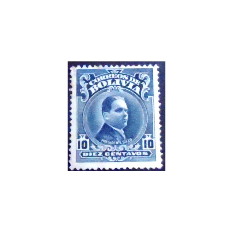 Selo postal da Bolívia de 1928 Hernando Siles