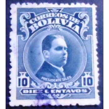 Selo postal da Bolívia de 1928 Hernando Siles U
