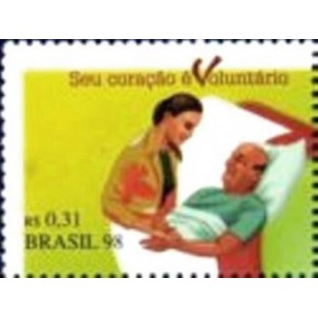 Imagem do selo postal do Brasil de 1998 Enfermo N anunciado