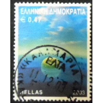 Imagem do selo postal da Grécia de 2003 Environment Protection anunciado