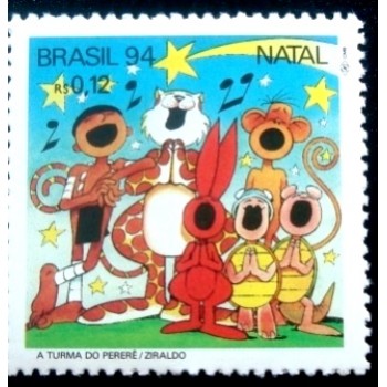 Imagem do selo postal do Brasil de 1994 Turma do Pererê M anunciado
