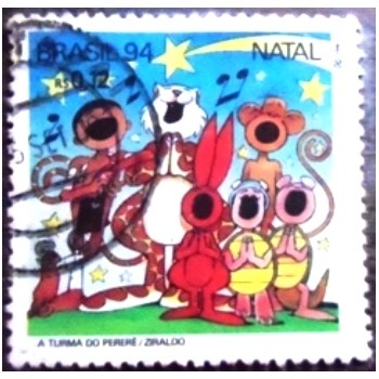 Imagem similar à do selo postal do Brasil de 1994 Turma do Pererê U anunciado