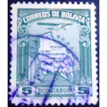 Selo postal da Bolívia de 1935 Map 5