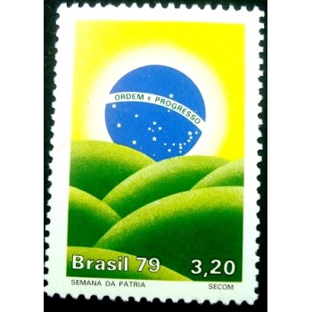 Imagem do selo postal do Brasil de 1979 - Semana da Pátria M anunciado