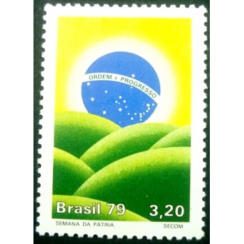 Imagem do selo postal do Brasil de 1979 - Semana da Pátria  N anunciado