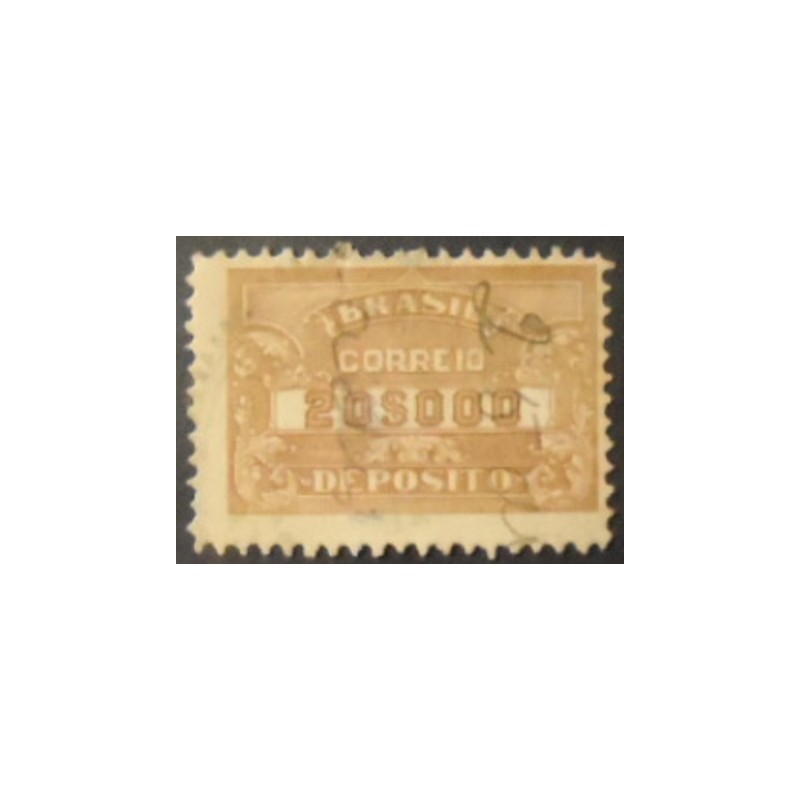 Imagem do selo Depósito do Brasil de 1920 20$ D 19 anunciado
