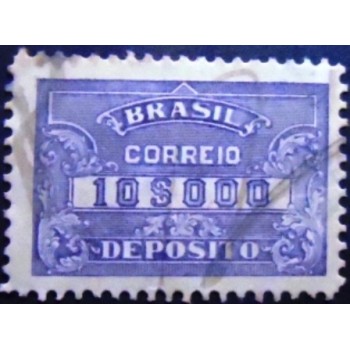 Imagem do selo Depósito do Brasil de 1920 10$ D19 anunciado