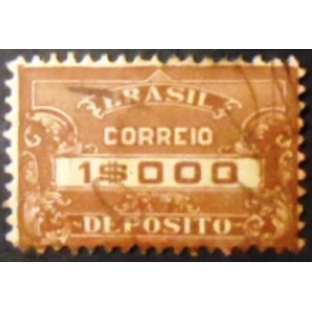 Imagem do selo Depósito do Brasil de 1920 1$ D29 anunciado