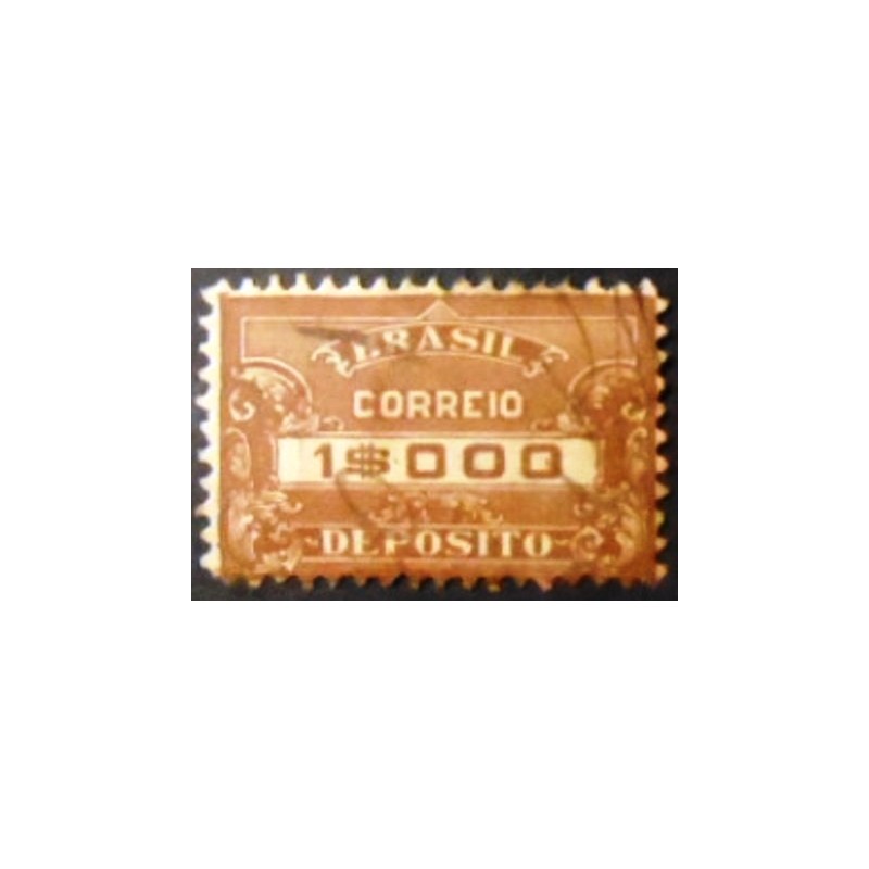 Imagem do selo Depósito do Brasil de 1920 1$ D29 anunciado